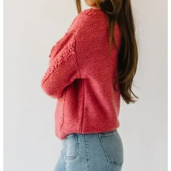 Piper & Scoot, The Memphis Textured Sweater, Rust, XL - Picture 3 of 10